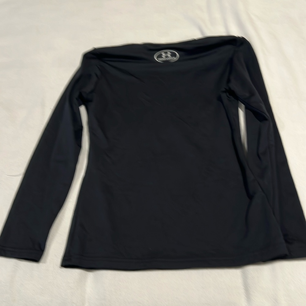 Under Armour, black shirt, youth large - Picture 3 of 3